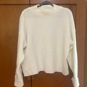 Cream boxy sweater. Crewneck.